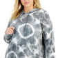 ID Ideology Moletom com capuz tie-dye feminino cinza tamanho 1X
