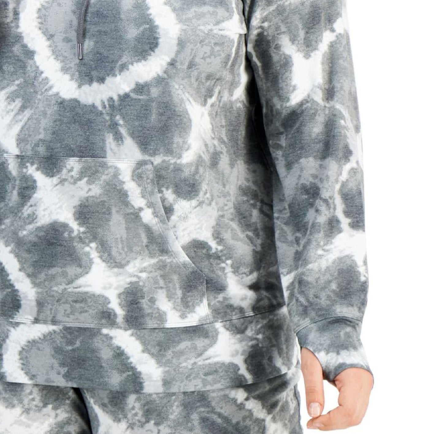ID Ideology Moletom com capuz feminino plus size tie-dye cinza tamanho 3X