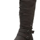 Botas femininas Sun + Stone Brinley com tiras e sola de borracha, cinza, tamanho 8 M