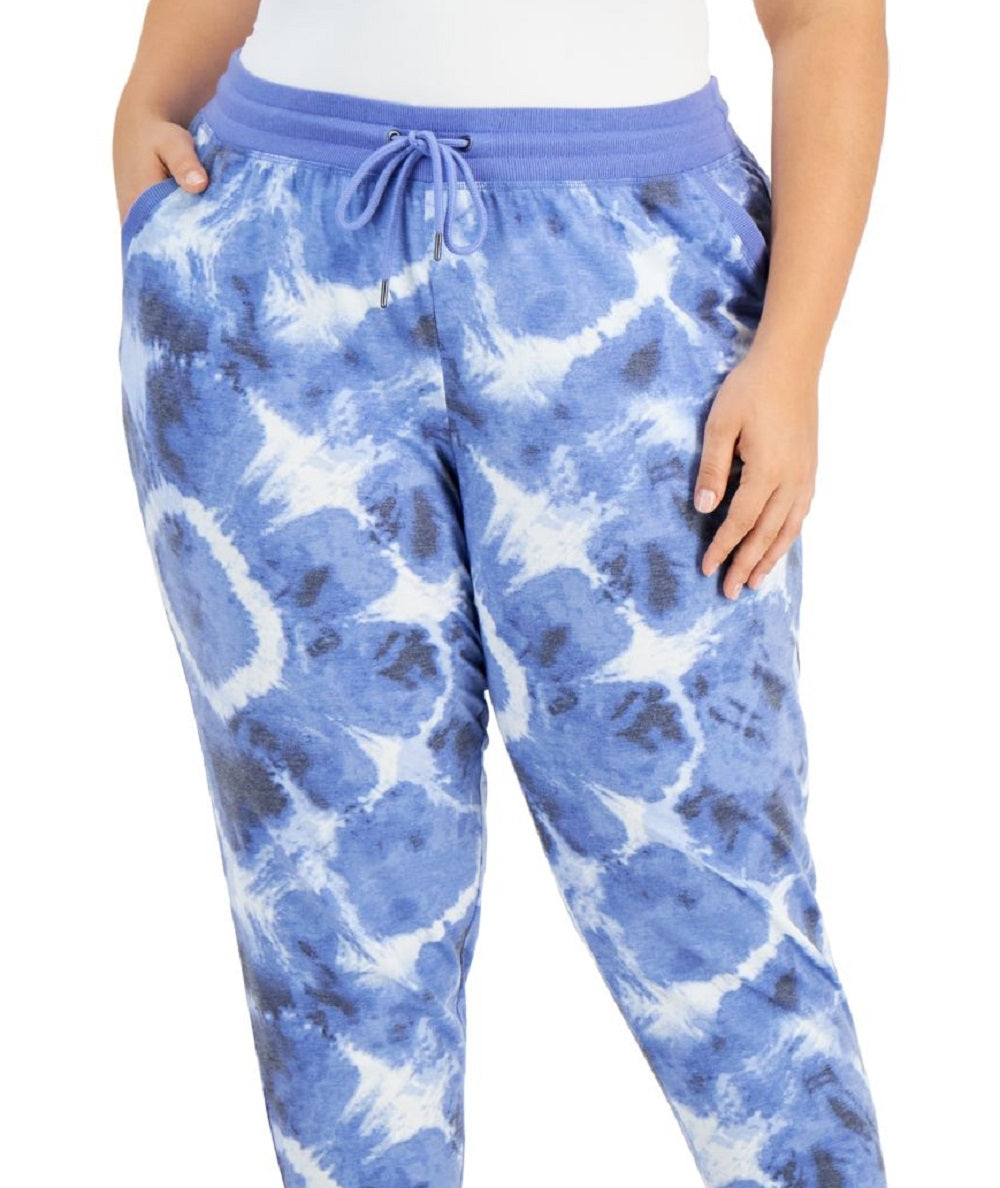Calça jogger feminina Ideology Plus Tie Dye azul tamanho 2X