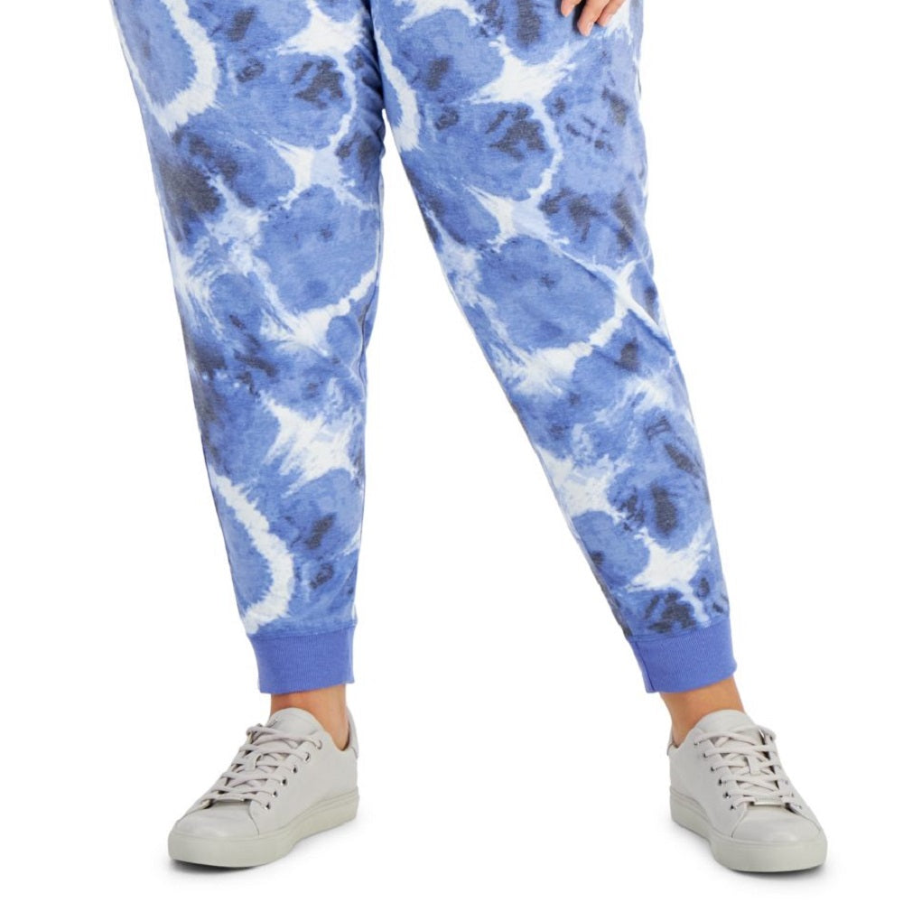 Calça jogger feminina Ideology Plus Tie Dye azul tamanho 2X
