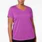 Camiseta Ideology Plus Rapidry Feminina Gola V Performance Roxa Tamanho 1X
