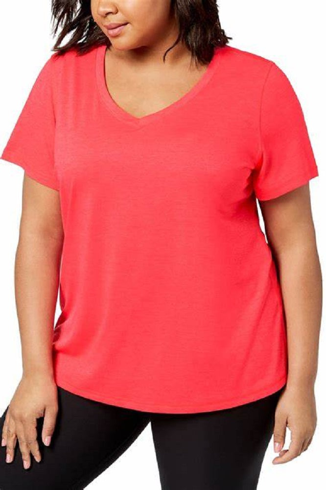 Camiseta Ideology Plus Rapidry Gola V Performance Feminina Vermelha Tamanho 3X