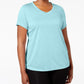Camiseta feminina ID Ideology Rapidry com decote em V e performance, vermelha, tamanho 3X
