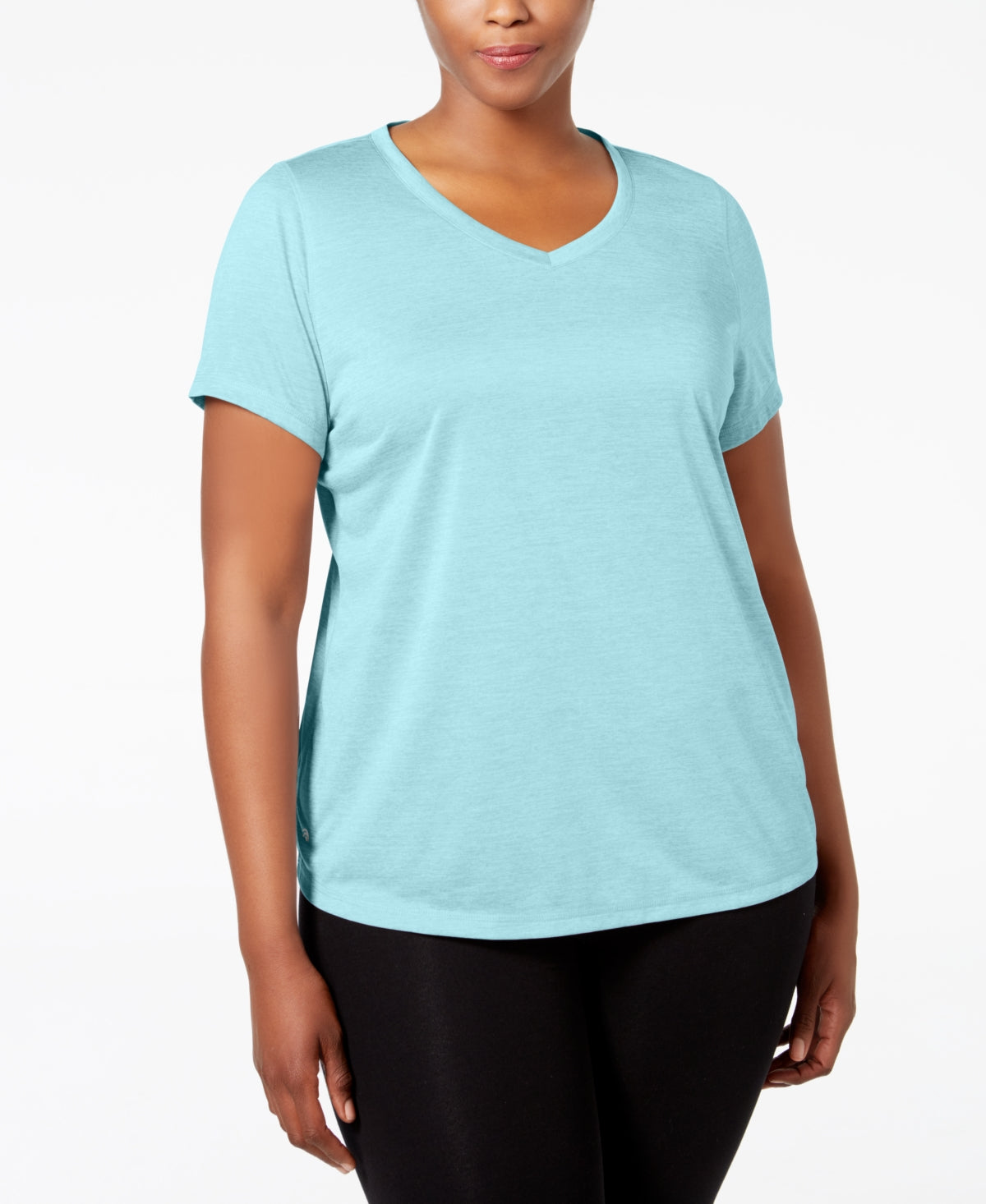Camiseta feminina ID Ideology Rapidry com decote em V e performance, vermelha, tamanho 3X