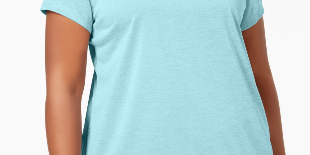 Camiseta feminina ID Ideology Rapidry com decote em V e performance, vermelha, tamanho 3X