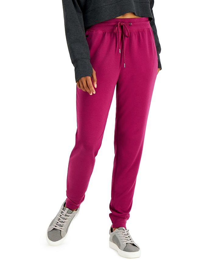 Calça jogger feminina slim da Ideology, roxa, tamanho médio