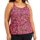 Camiseta regata feminina Ideology Plus Printed Performance, rosa, tamanho 2X