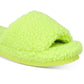Chinelo Slide Dinnaa Cozy Faux Fur Feminino INC International Concepts Verde Tamanho 9 M