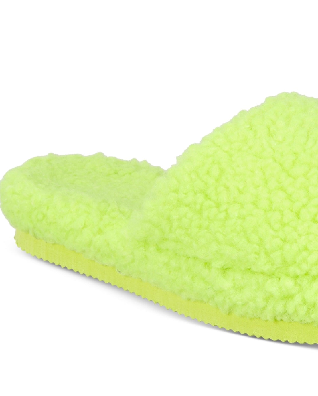 Chinelo Slide Dinnaa Cozy Faux Fur Feminino INC International Concepts Verde Tamanho 9 M