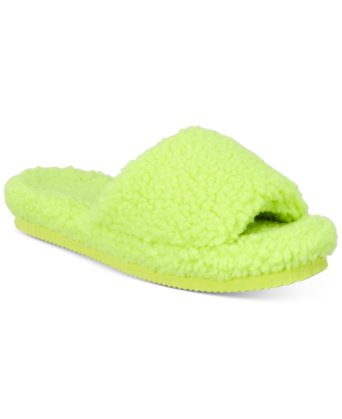 Chinelo Slide Dinnaa Cozy Faux Fur Feminino INC International Concepts Verde Tamanho 9 M