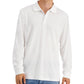 Camisa polo masculina Alfani Regular Fit Solid manga comprida Supima branca tamanho X-G