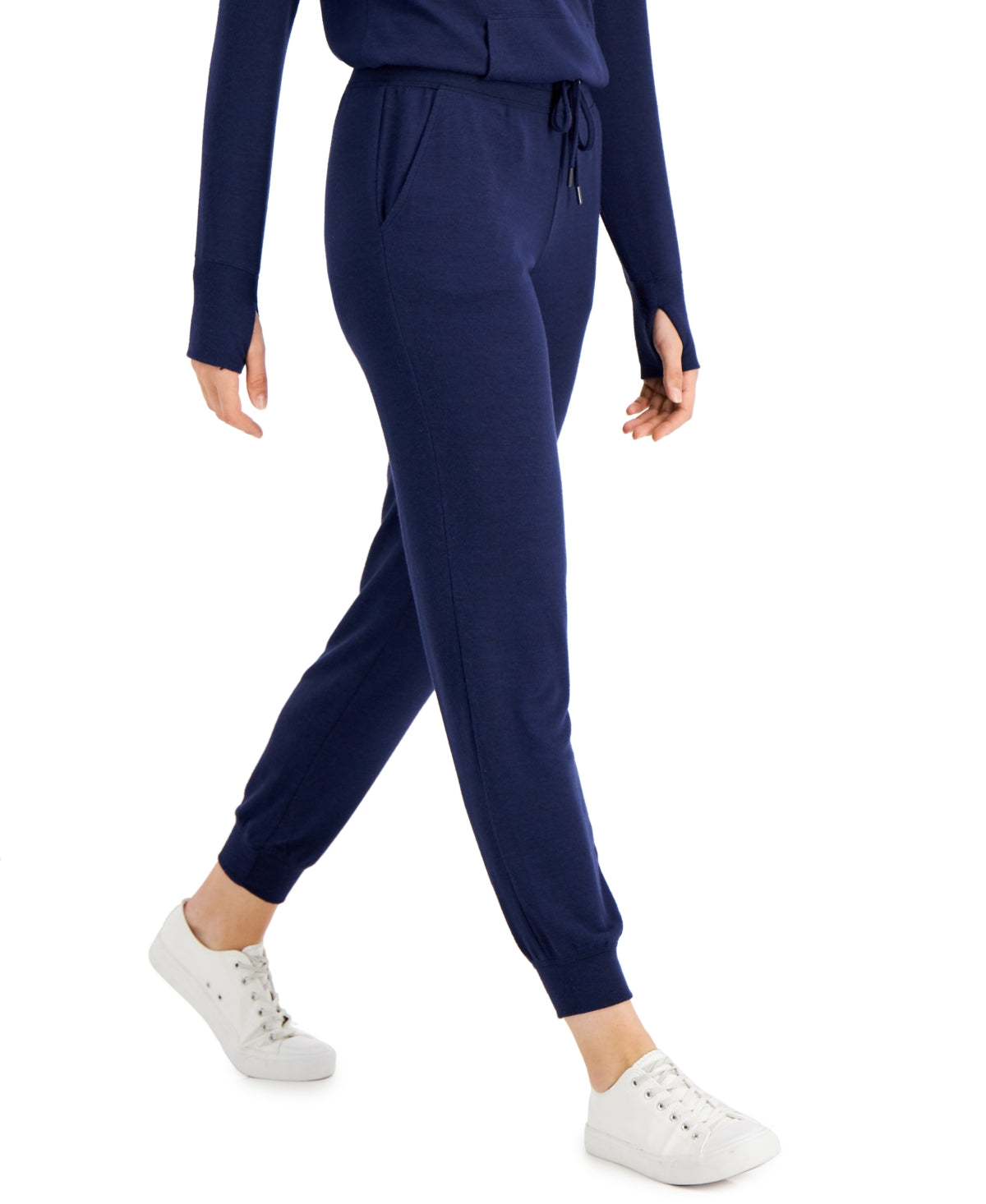 Calça de moletom feminina ID Ideology Mushy Knit, azul, tamanho XL