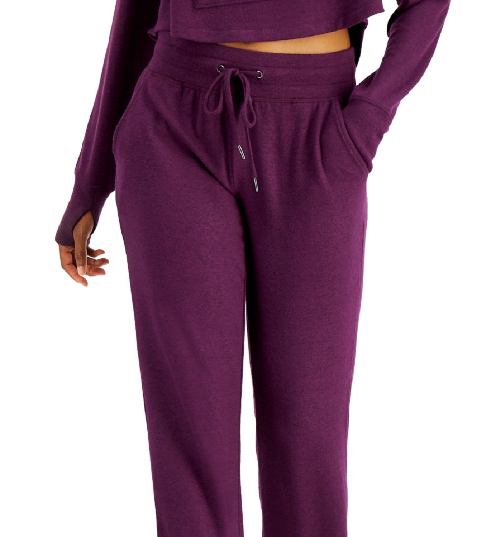 Calça de moletom feminina Id Ideology, roxa, tamanho XX-G