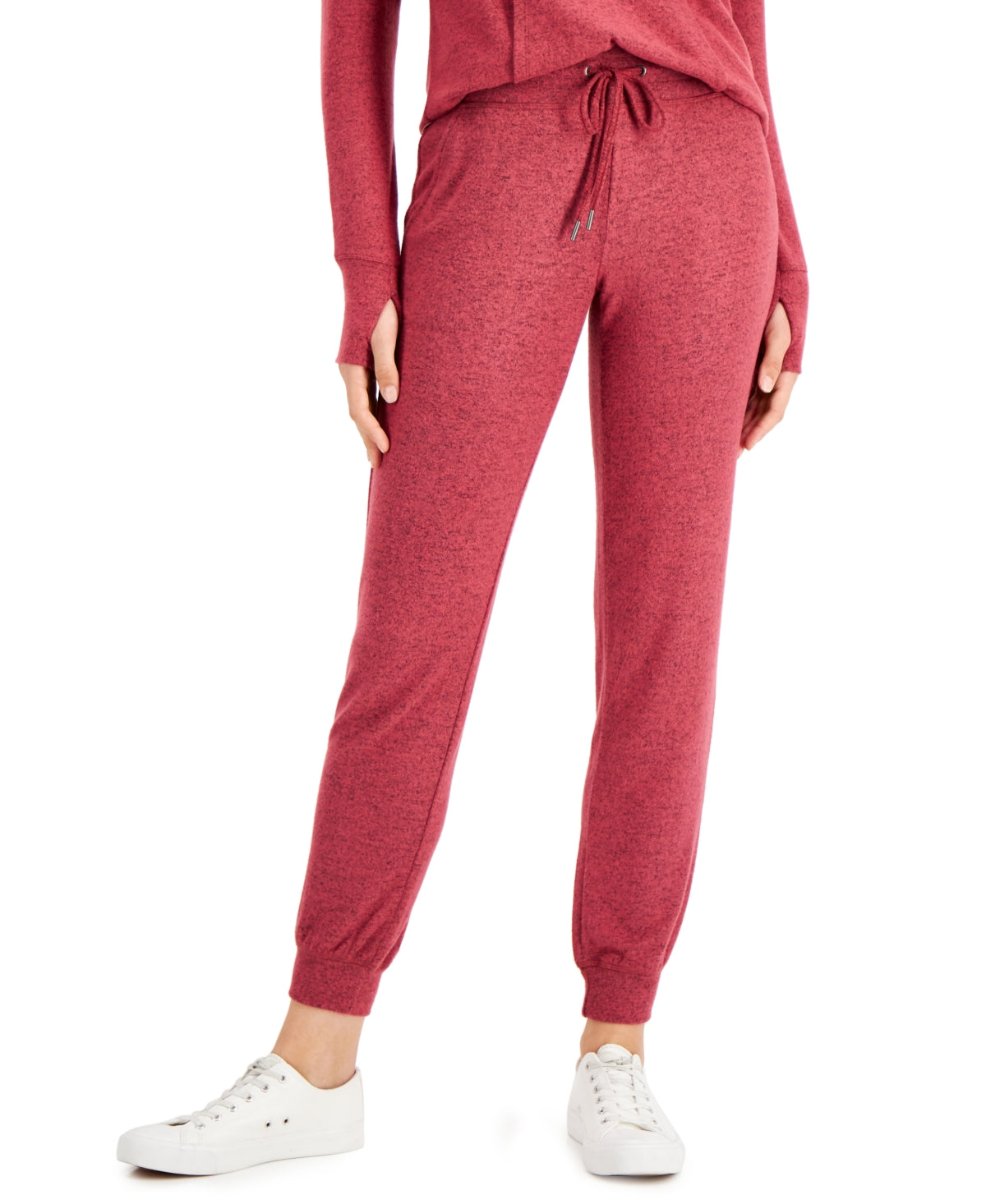 Calça de moletom feminina ID Ideology Mushy Knit vermelha tamanho XX-G