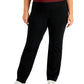 Calça de ioga ativa ID Ideology Flex Stretch feminina, preta, tamanho 2X