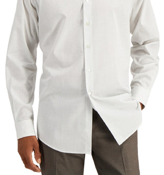Camisa social xadrez masculina Club Room Regular Fit Cinza