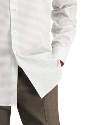 Camisa social xadrez masculina Club Room Regular Fit Cinza