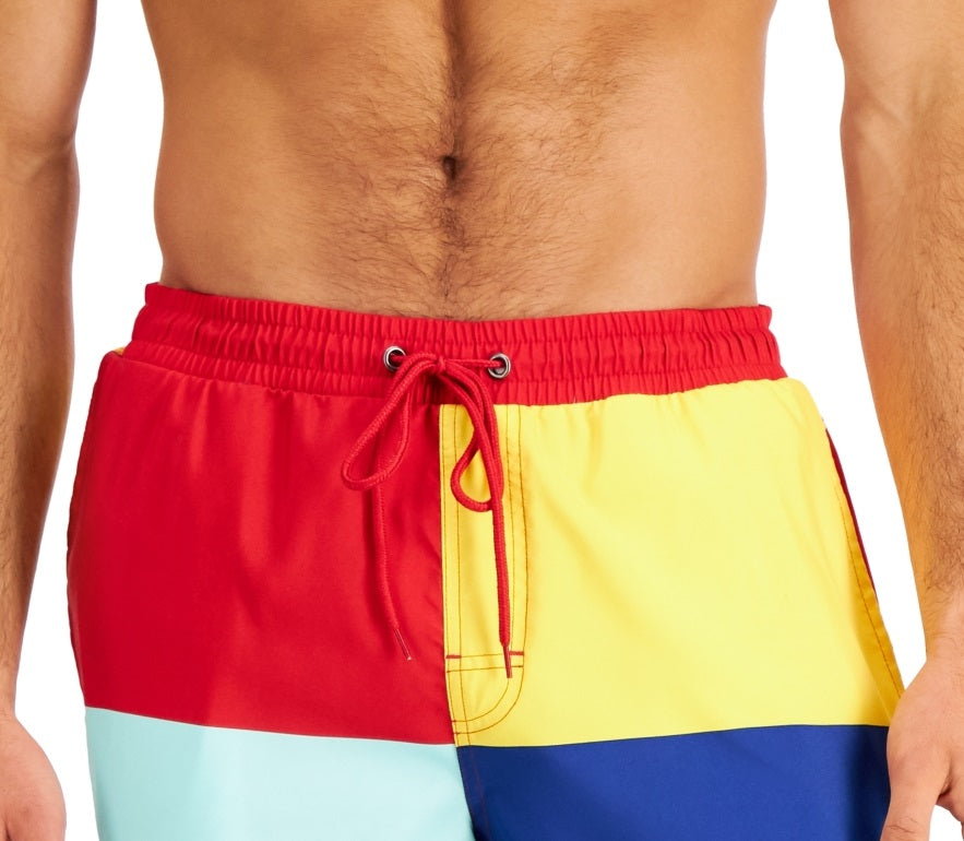 Calções de banho Club Room Masculino Regatta Color Block Vermelho Tamanho X-Grande