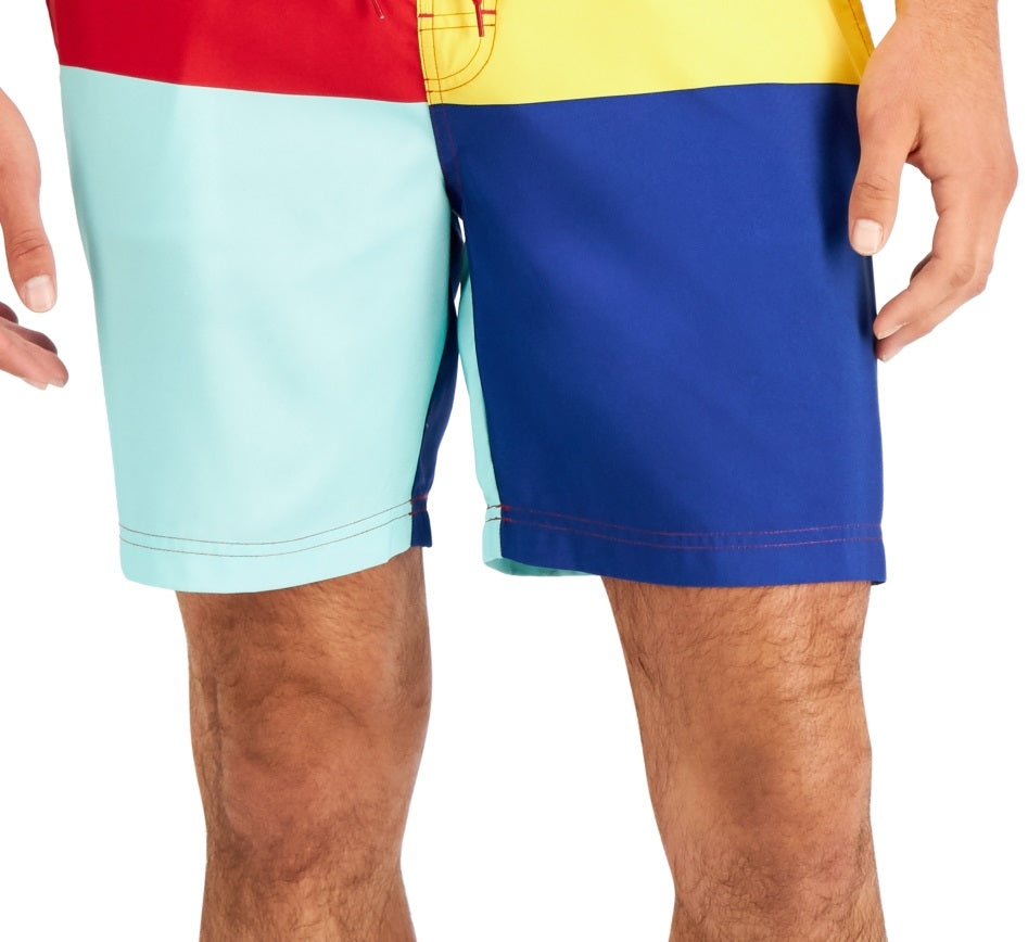 Calções de banho Club Room Masculino Regatta Color Block Vermelho Tamanho X-Grande