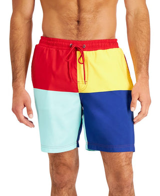 Calções de banho Club Room Masculino Regatta Color Block Vermelho Tamanho X-Grande