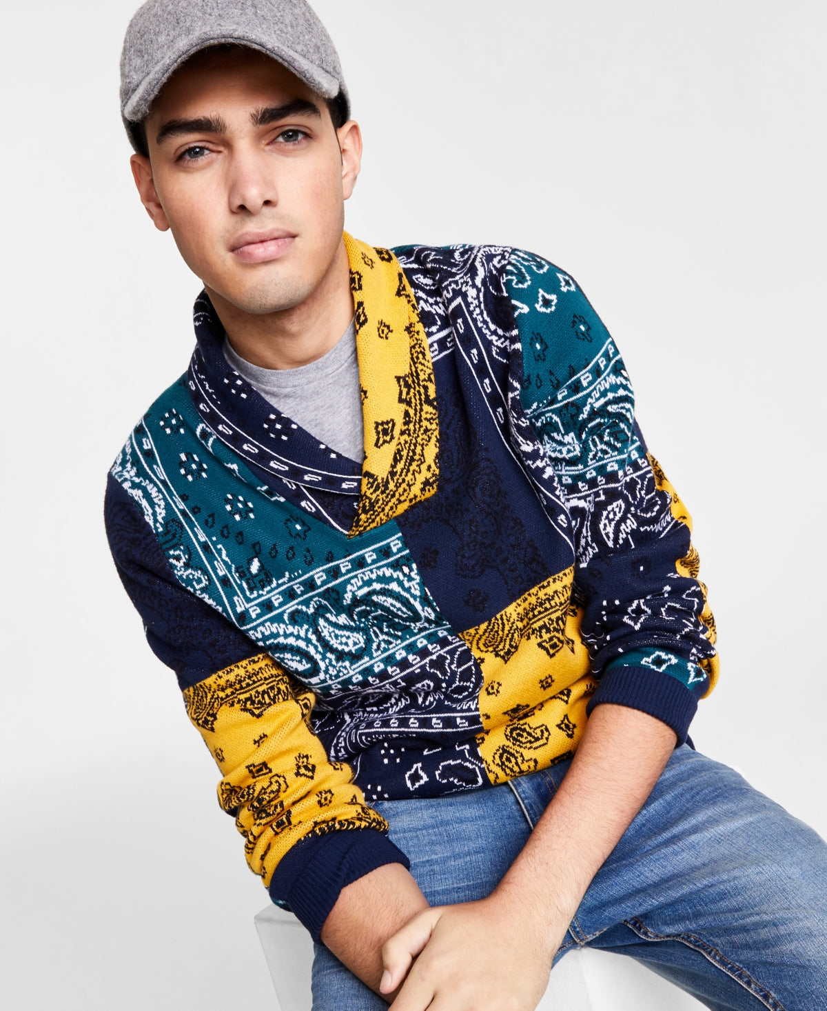 Suéter Adam Masculino Sun + Stone Azul Marinho Tamanho Médio