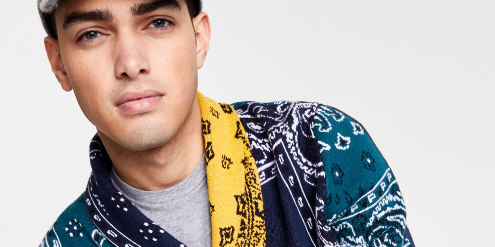 Suéter Adam Masculino Sun + Stone Azul Marinho Tamanho Médio