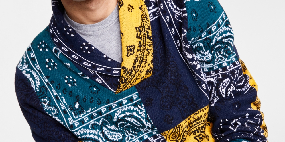 Suéter Adam Masculino Sun + Stone Azul Marinho Tamanho Médio