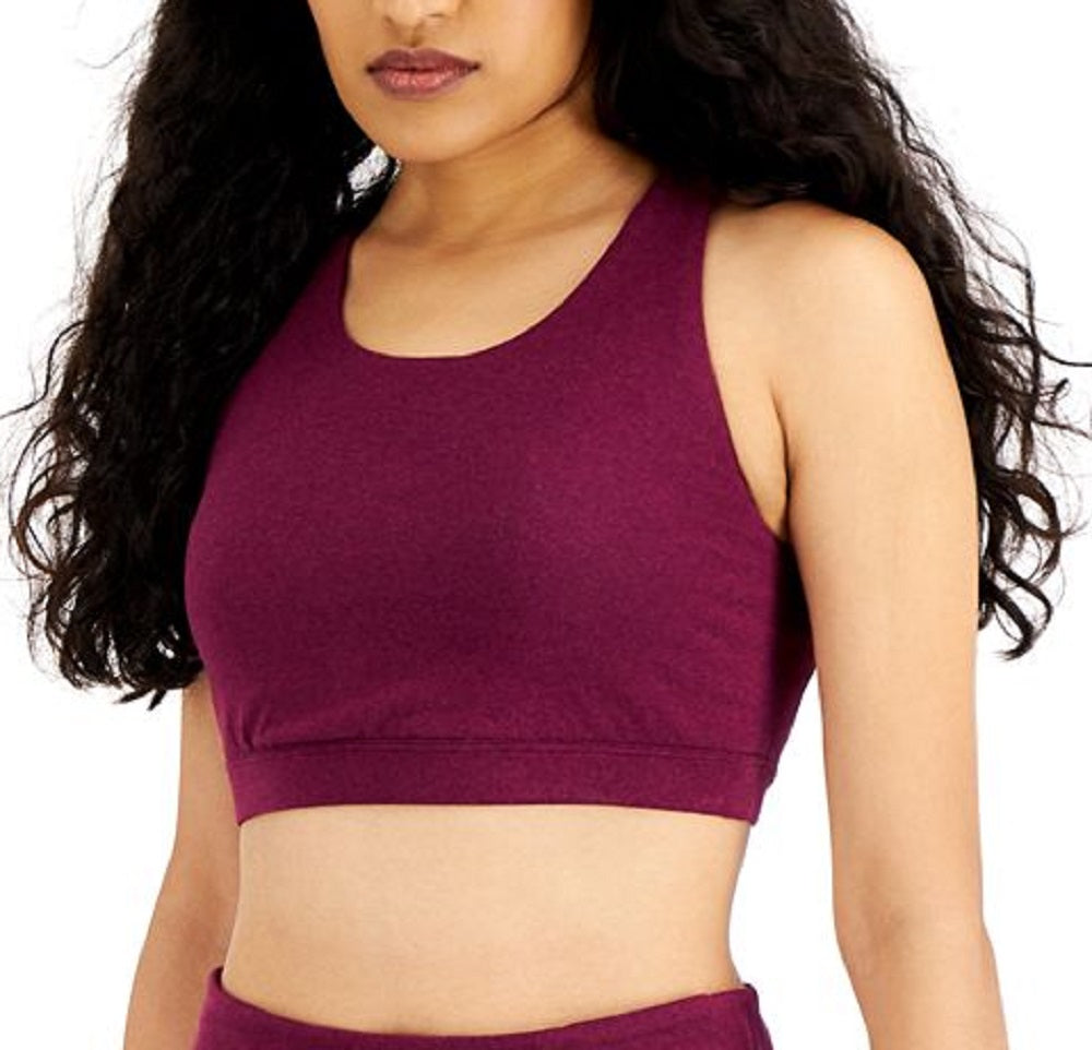Conjunto de moletom feminino ID Ideology, sutiã esportivo de baixo impacto, roxo, tamanho X-S