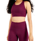 Conjunto de moletom feminino ID Ideology, sutiã esportivo de baixo impacto, roxo, tamanho pequeno