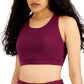 Conjunto de moletom feminino ID Ideology, sutiã esportivo de baixo impacto, roxo, tamanho pequeno
