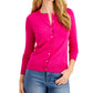 Cardigan feminino com botões Charter Club rosa tamanho extragrande