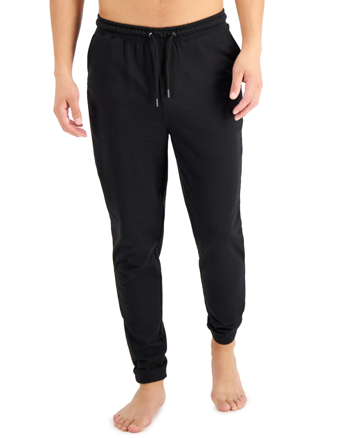 Calça de pijama Alfani Mendoza Jogger masculina, preta, tamanho grande