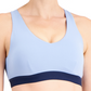 Sutiã esportivo feminino ID Ideology Colorblocked de baixo impacto, roxo, tamanho X-S