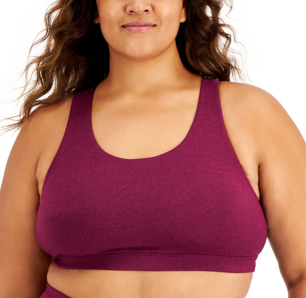 Conjunto de moletom feminino ID Ideology, sutiã esportivo roxo, tamanho 1X