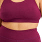 Conjunto de moletom feminino ID Ideology, sutiã esportivo roxo, tamanho 1X
