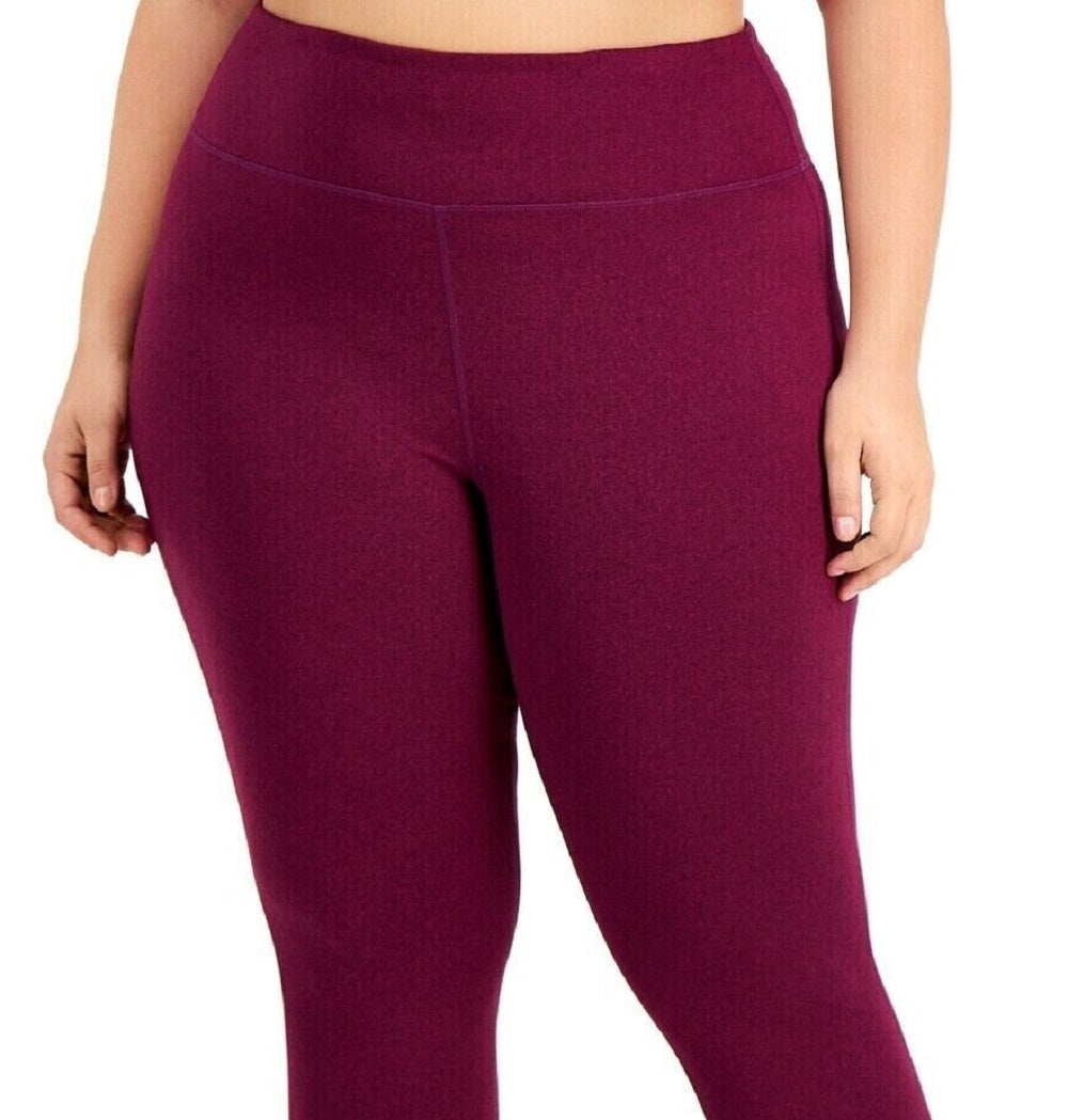 Conjunto de moletom feminino Id Ideology Plus, leggings, roxo, tamanho 1X