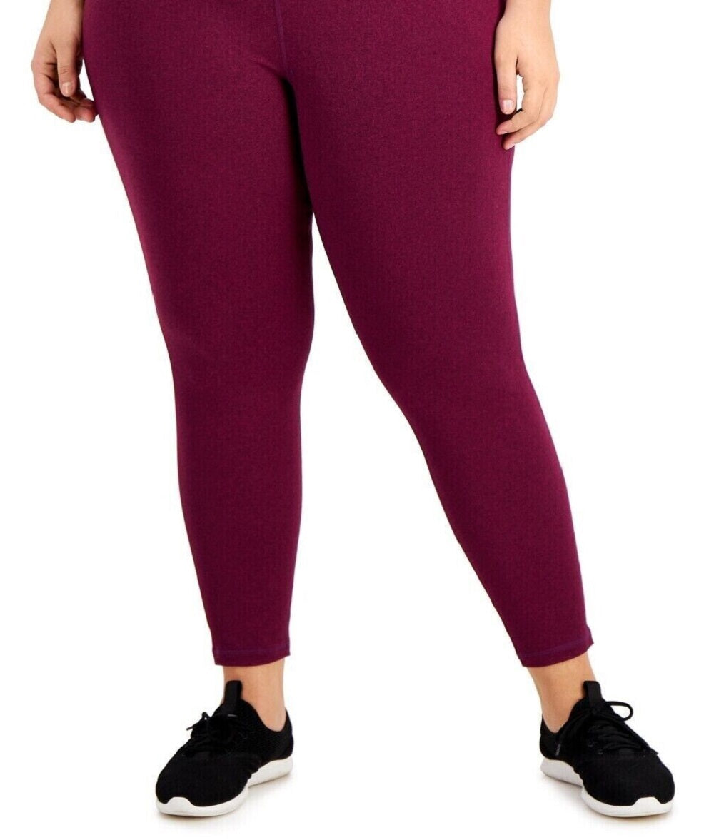 Conjunto de moletom feminino Id Ideology Plus, leggings, roxo, tamanho 1X
