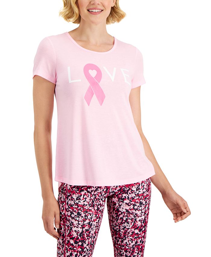 Camiseta feminina ID Ideology Performance Plus Love com estampa gráfica rosa tamanho 1X