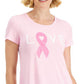 Camiseta feminina ID Ideology Performance Plus Love com estampa gráfica rosa tamanho 1X