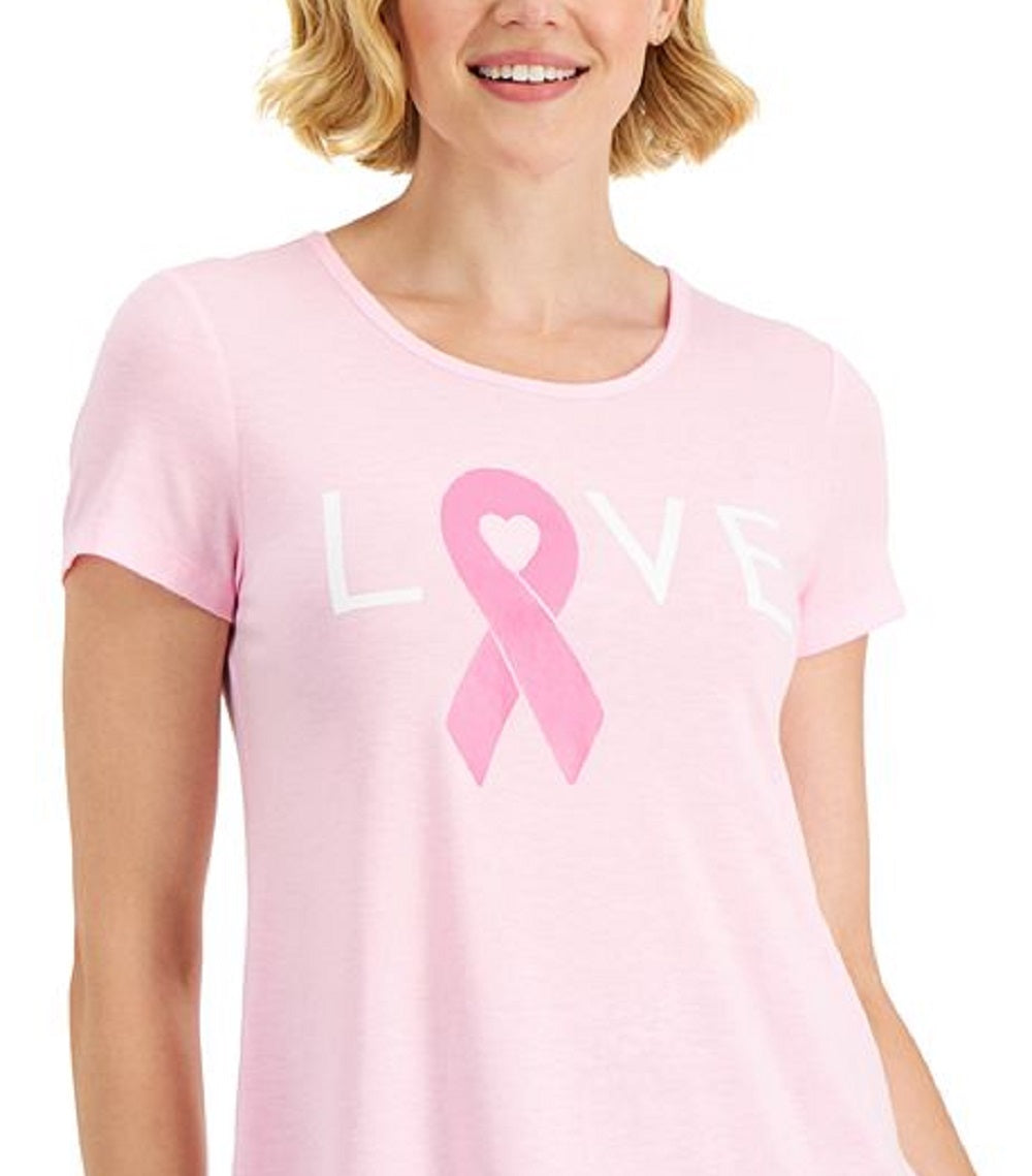 Camiseta feminina ID Ideology Performance Plus Love com estampa gráfica rosa tamanho 1X