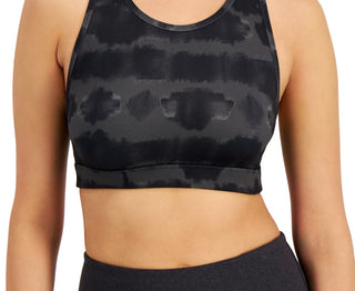 Sutiã esportivo reversível com estampa tie-dye ID Ideology feminino, preto, tamanho extragrande