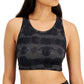 Sutiã esportivo reversível com estampa tie-dye ID Ideology feminino, preto, tamanho extragrande