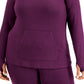 ID Ideology Moletom com capuz feminino plus size roxo, tamanho 1X