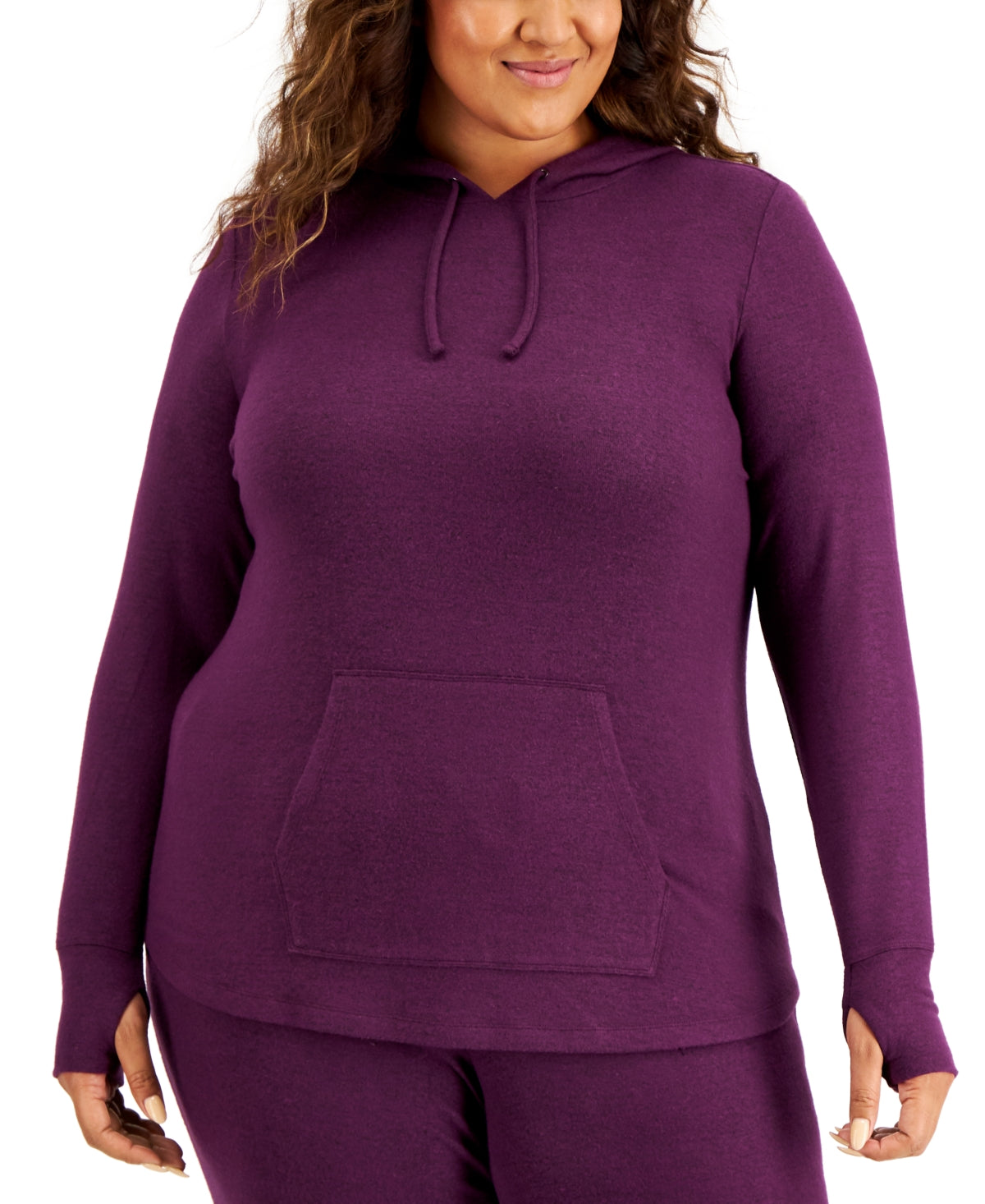 ID Ideology Moletom feminino de malha roxo tamanho 4X