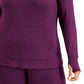 ID Ideology Moletom feminino de malha roxo tamanho 4X