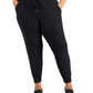 Calça de moletom feminina ID Ideology com cordão, preta, tamanho 2X