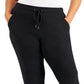 Calça de moletom feminina ID Ideology com cordão, preta, tamanho 3X