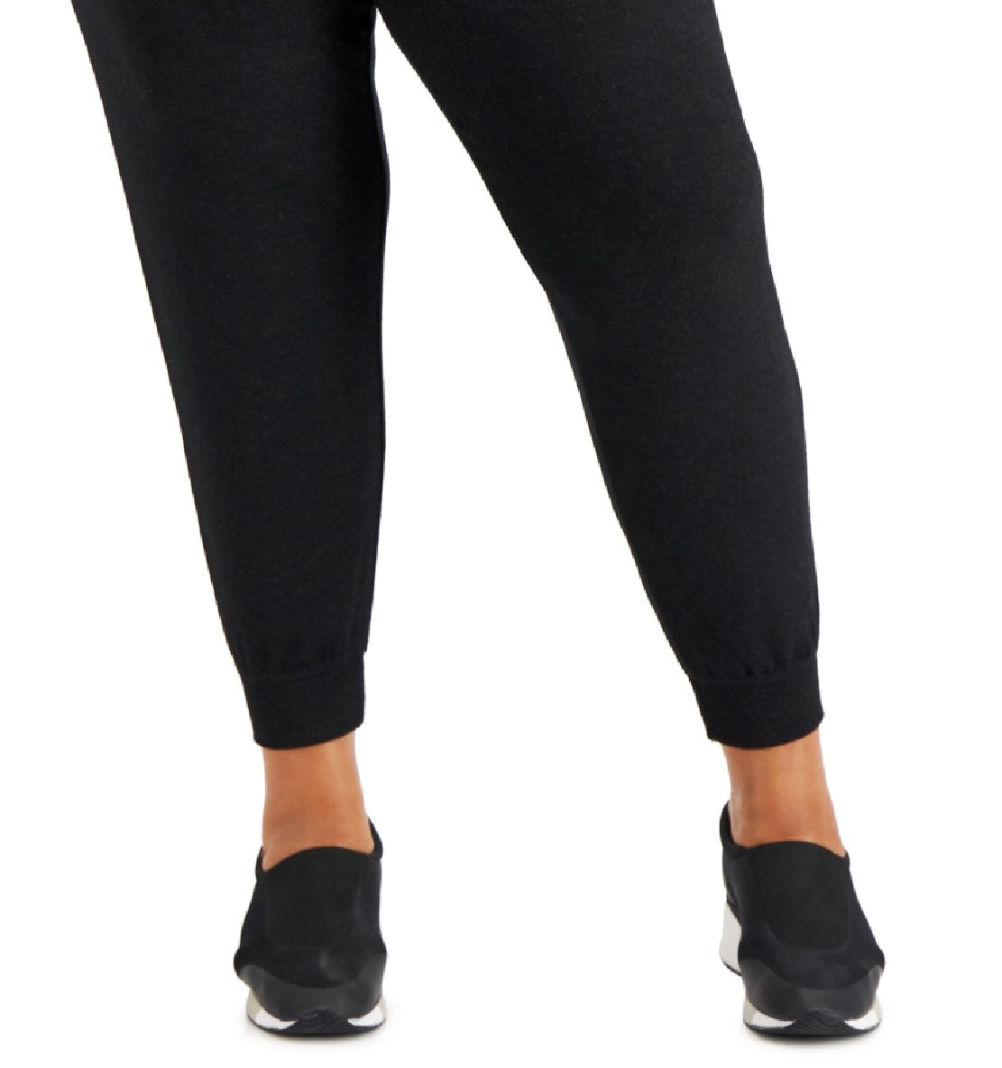 Calça de moletom feminina ID Ideology com cordão, preta, tamanho 3X