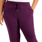 Calça de moletom feminina ID Ideology com cordão, roxa, tamanho 2X